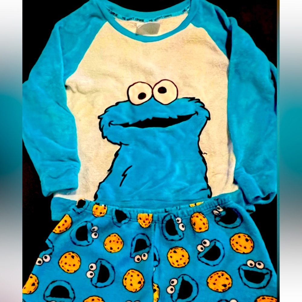 2 piece pajama set Cookie Monster by Sesame Street.